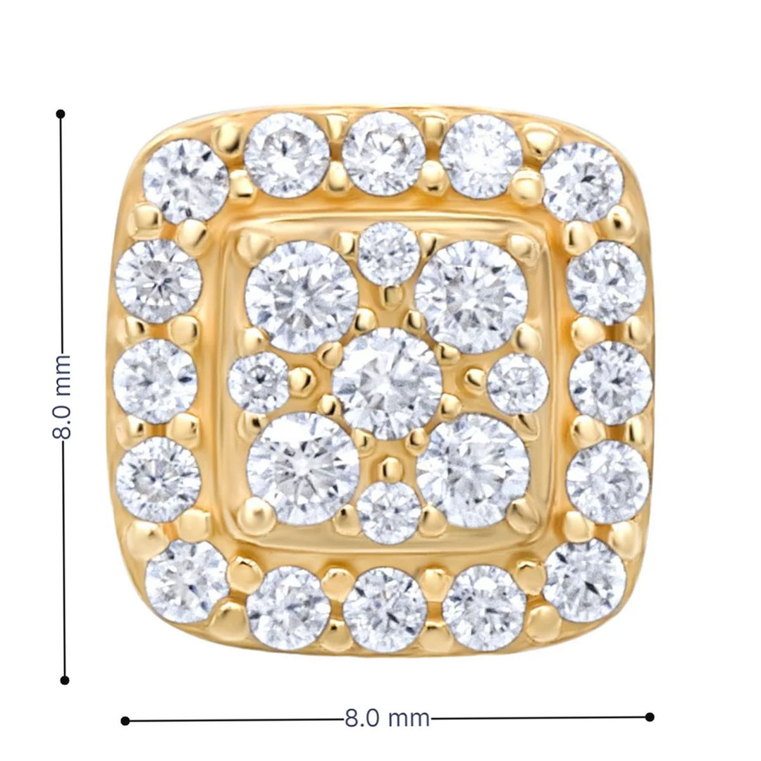 16 10K Gold Moissanite Earring