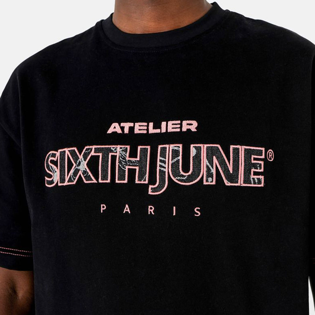 Royal Beetle Embroidery Tee (Black)