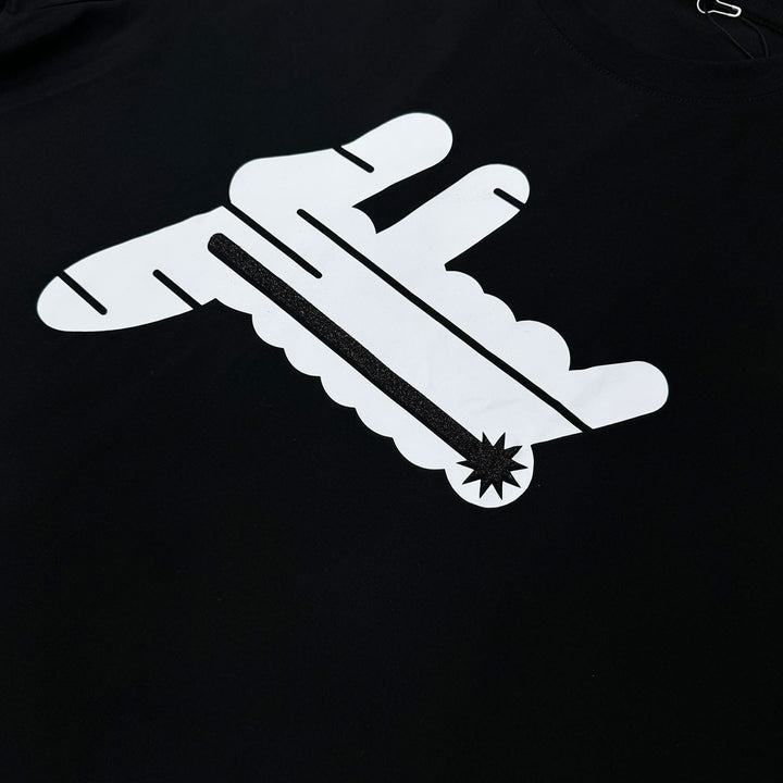 Big Logo Laser Gun Tee (Black/White)