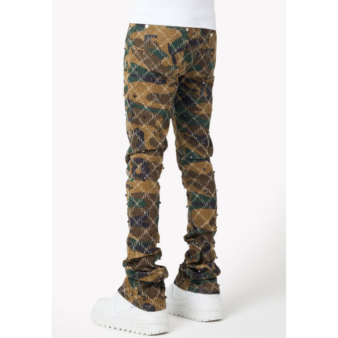Camo Embellished Denim Pant