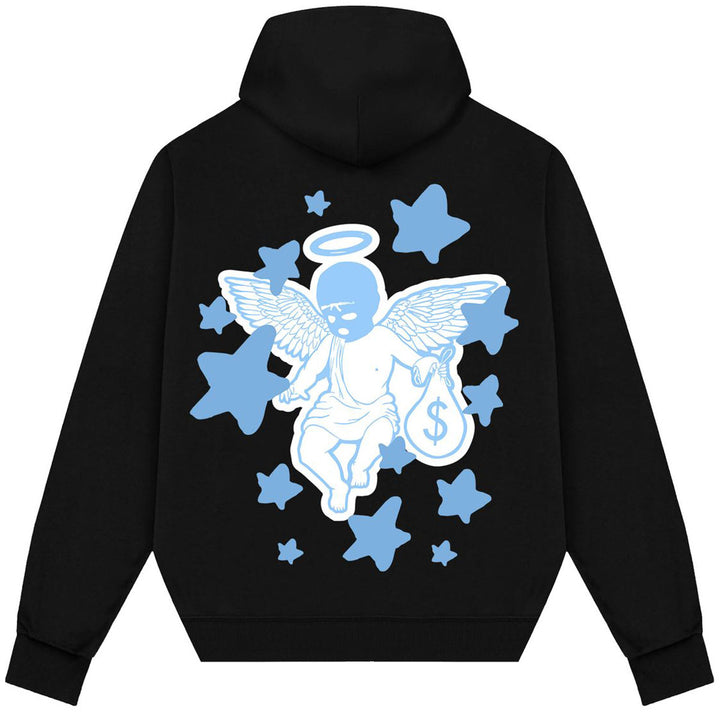 Blue Flame Hoodie (Black)