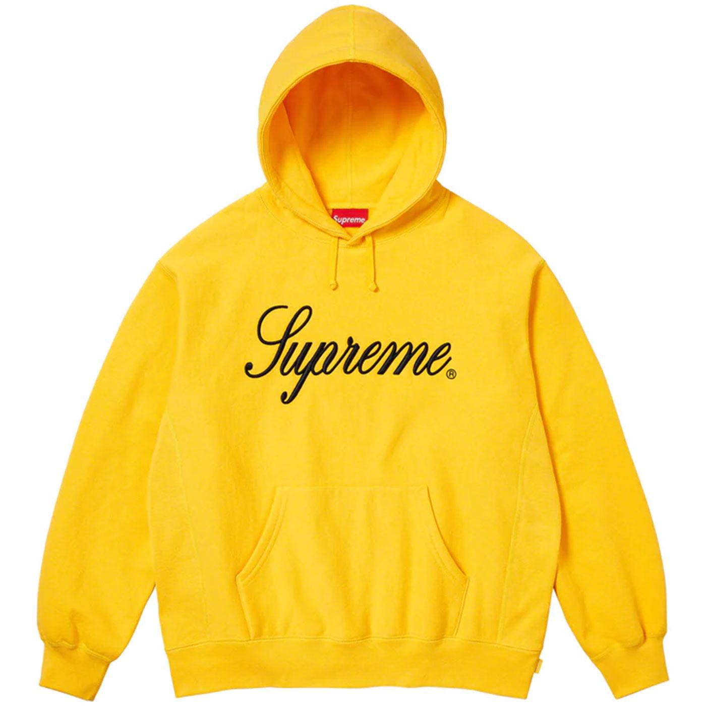 Supreme Classic Ad Hooded Sweatshirt Yellow