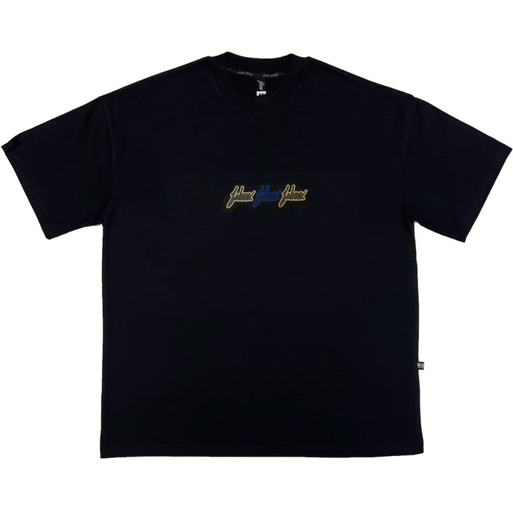 3 Layer Grill Oversize Tee (Black/Cream/Blue)