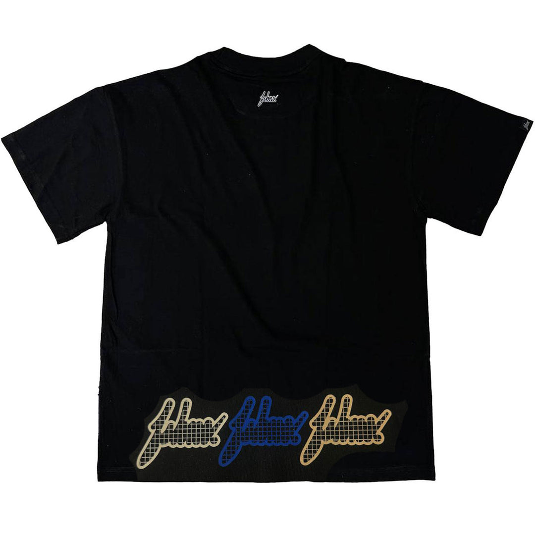 3 Layer Grill Oversize Tee (Black/Cream/Blue)