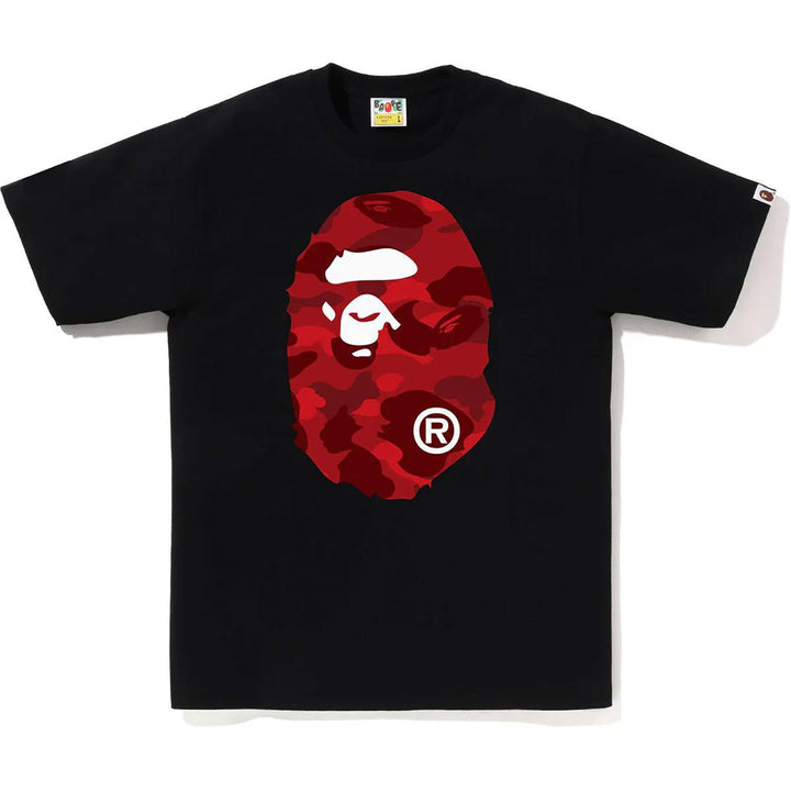 Color Camo Big Ape Head Tee (Black/Red)