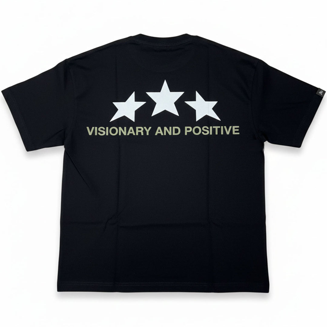 3 Star Oversize Tee (Black / Army)