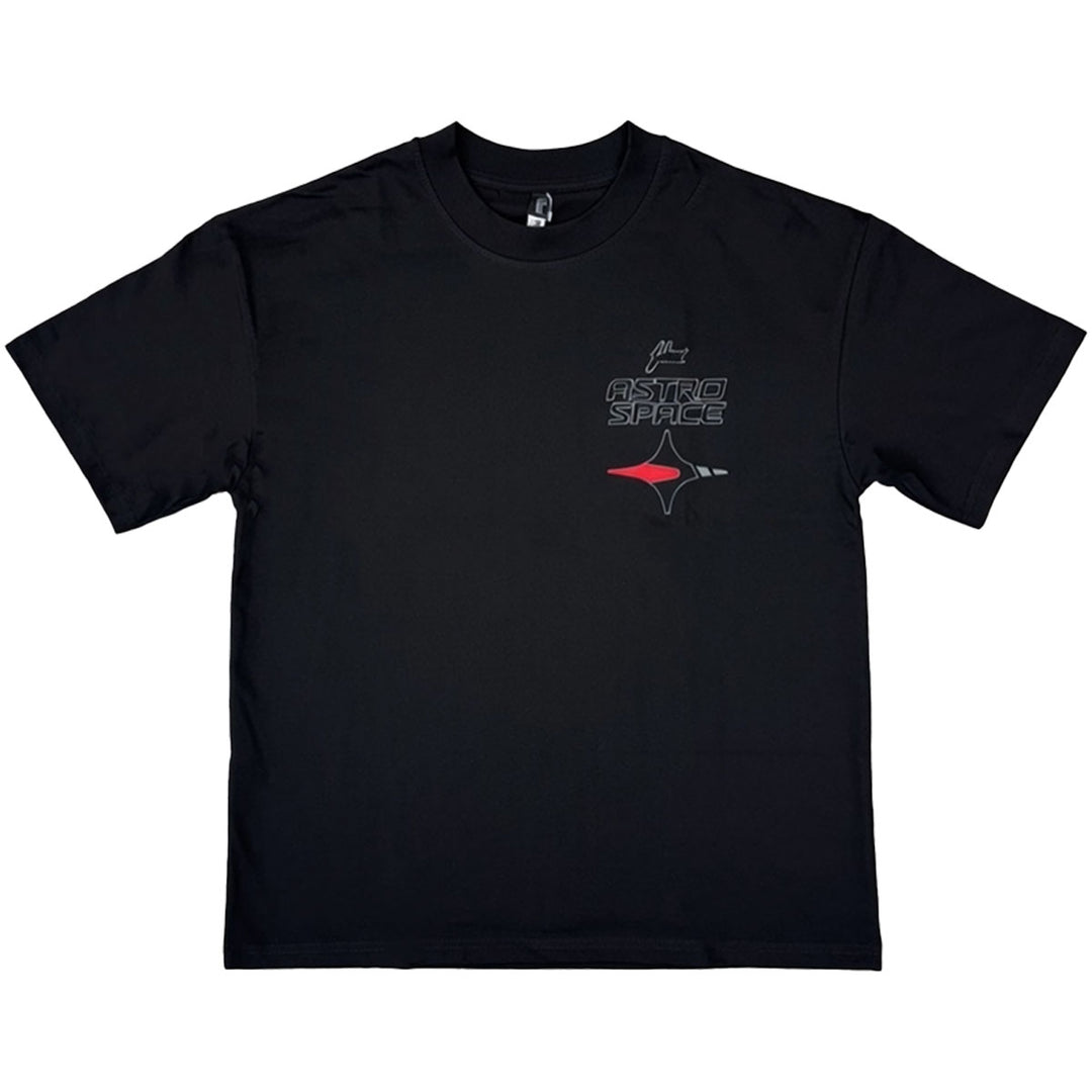 3 Star Tee (Black / Red)