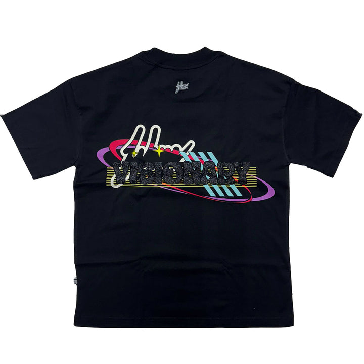 Galactic Visionary Oversize Tee (Black / Hot Colors)
