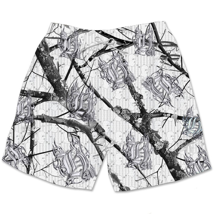 Chrome Camo Shorts (White)