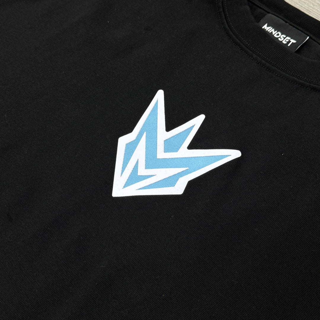 Believe Logo Tee (Black / Light Blue)