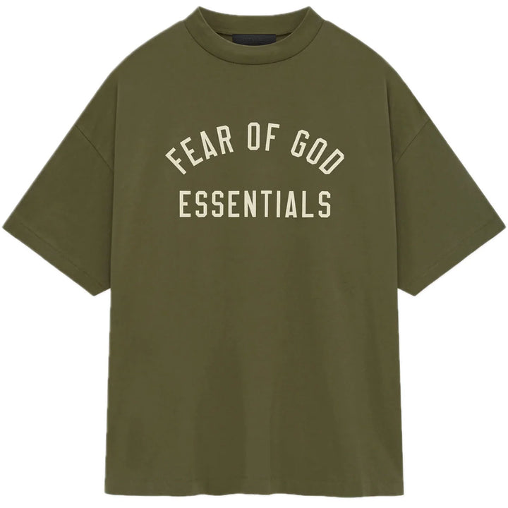 Essentials Men's Jersey Crewneck Tee (Olive)