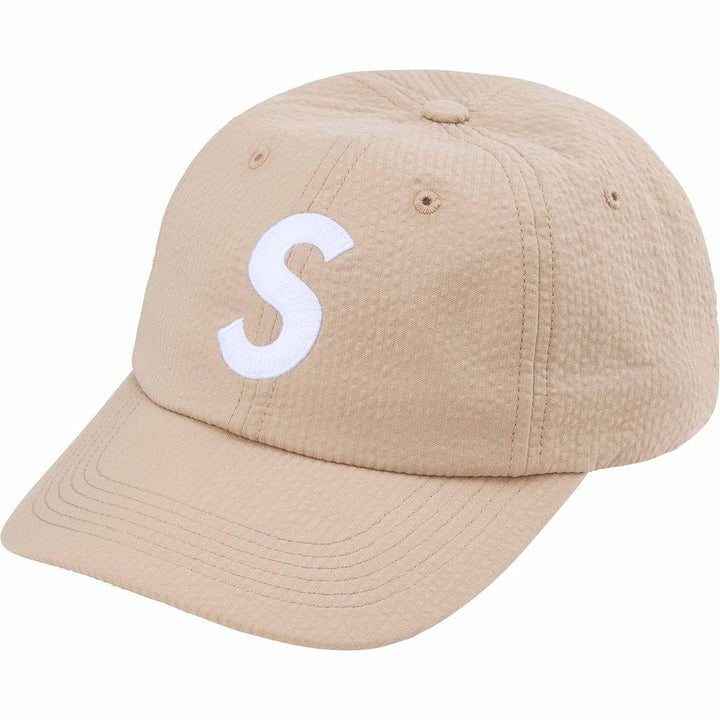 Seersucker S Logo 6-Panel Hat (Tan)