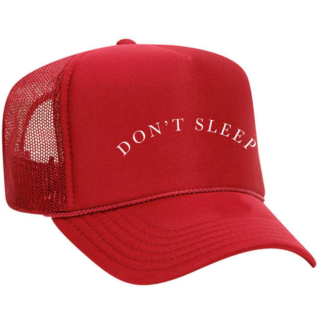 Don't Sleep Trucker Hat (Red)