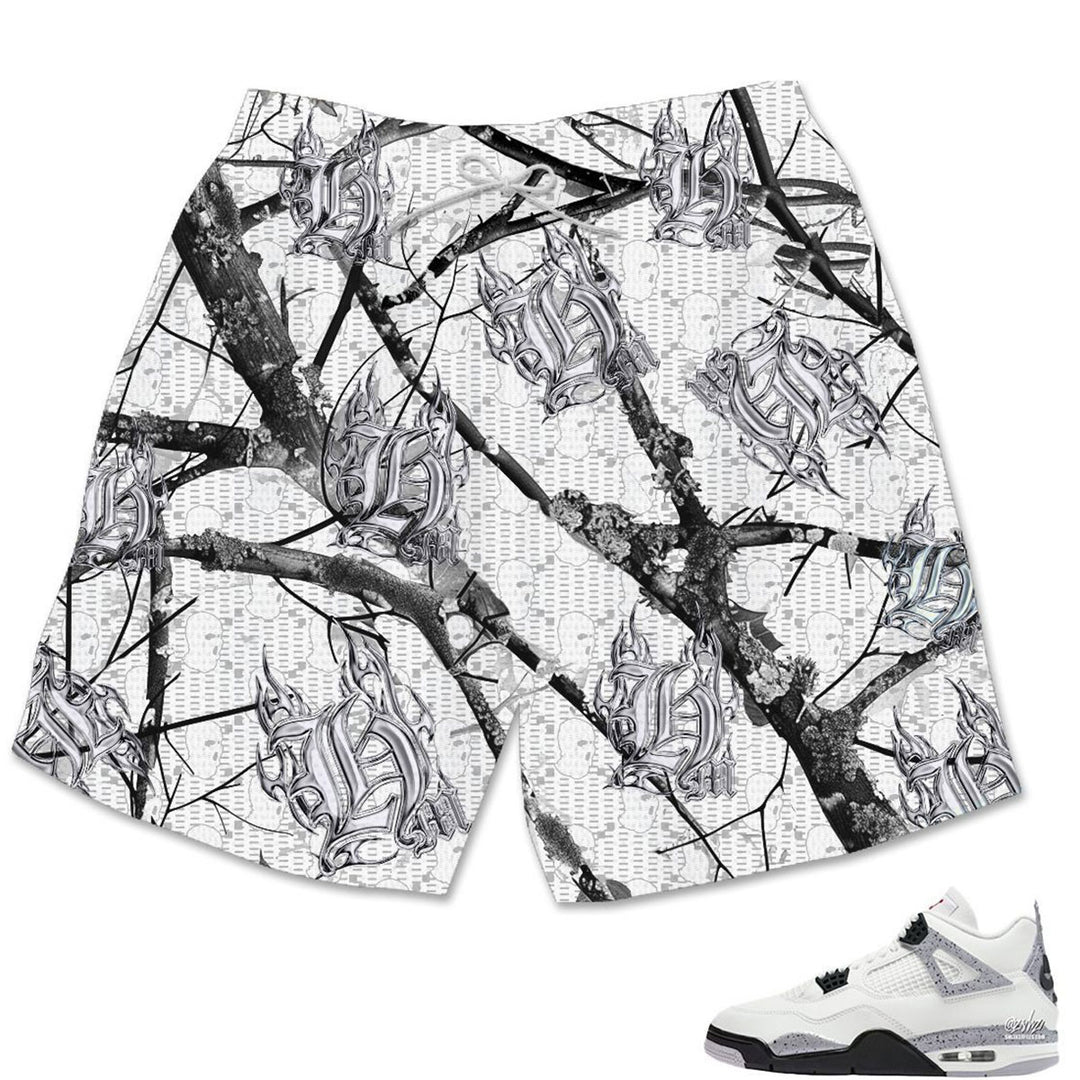 Chrome Camo Shorts (White)