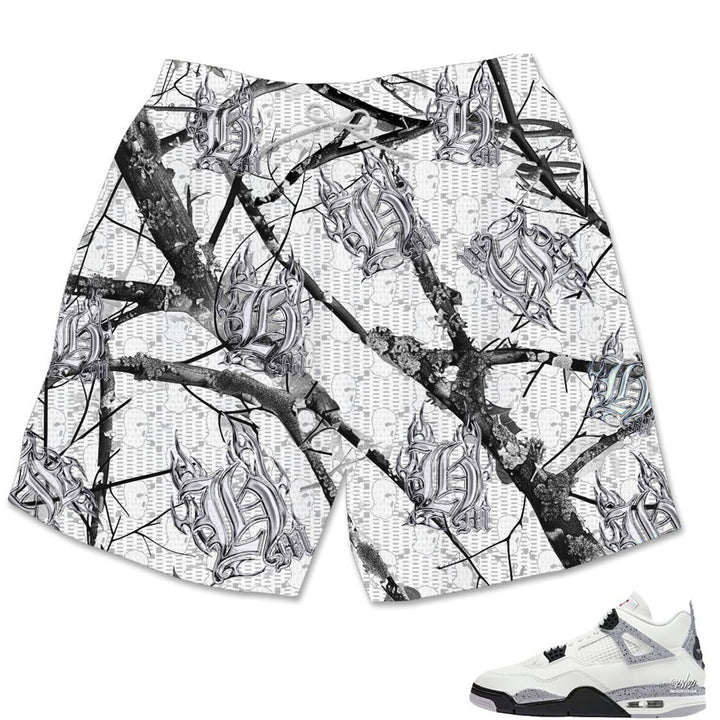 Chrome Camo Shorts (White)