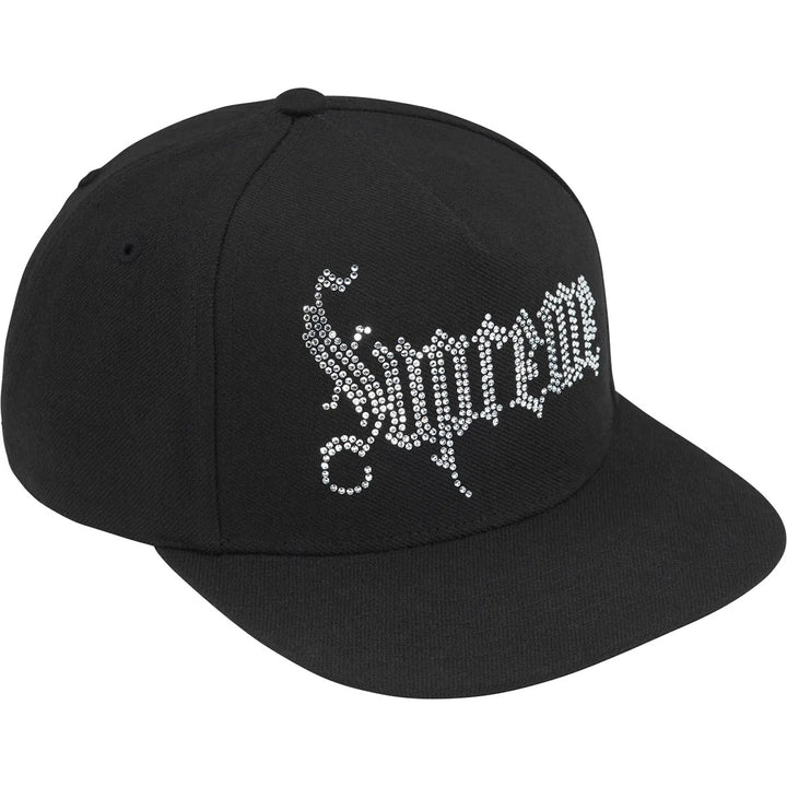 Rhinestone 5-Panel Hat (Black)