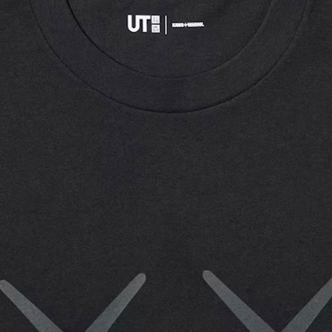 KAWS + Warhol UT Graphic Face T-Shirt (Black)