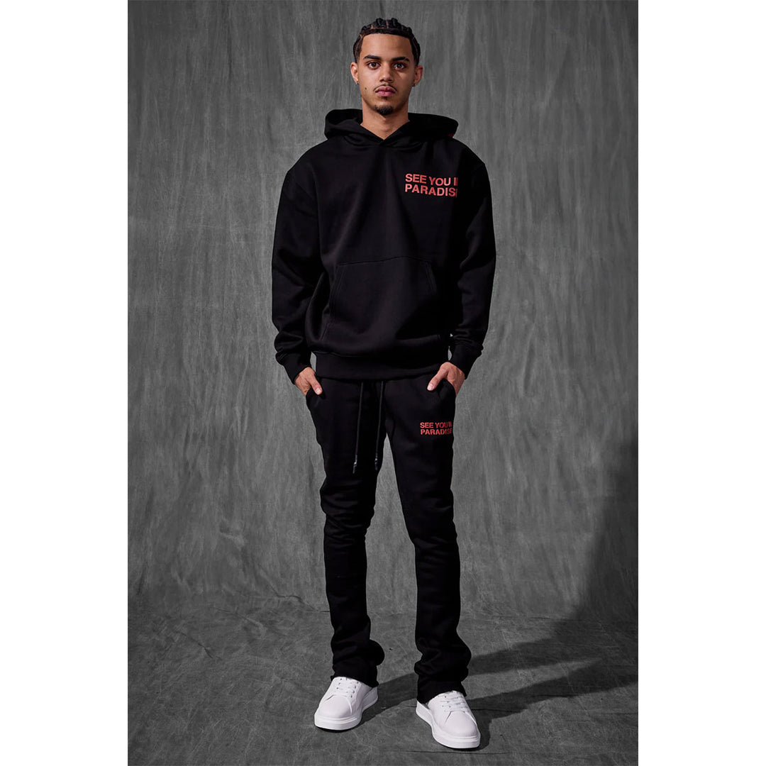 SYIP Tonal Stacked Sweatpants (Crimson)