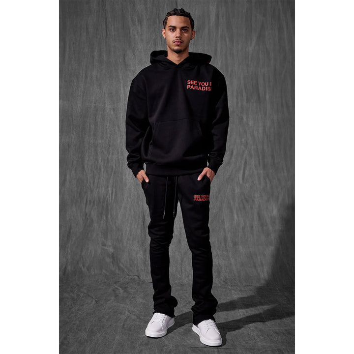 SYIP Tonal Stacked Sweatpants (Crimson)