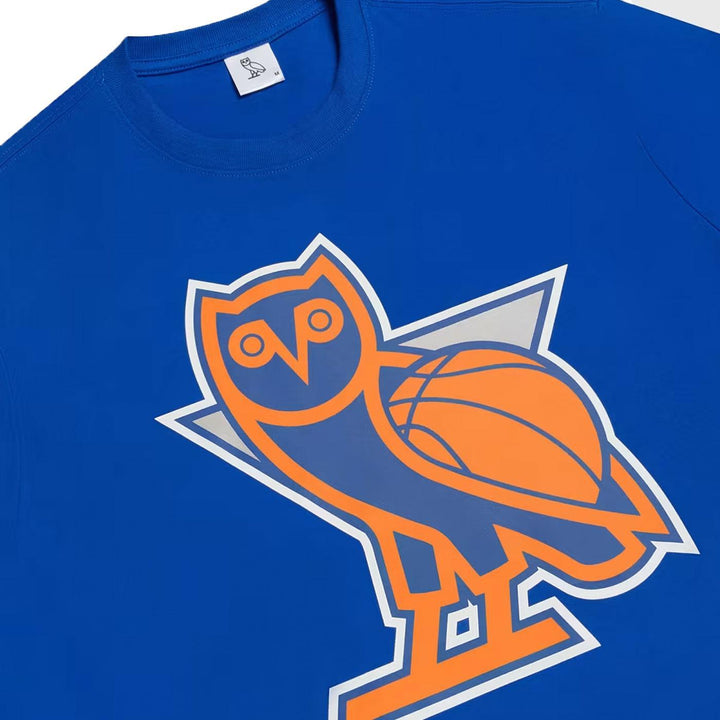 OVO® / NBA New York Knicks T-Shirt (Blue) Detail | October's Very Own