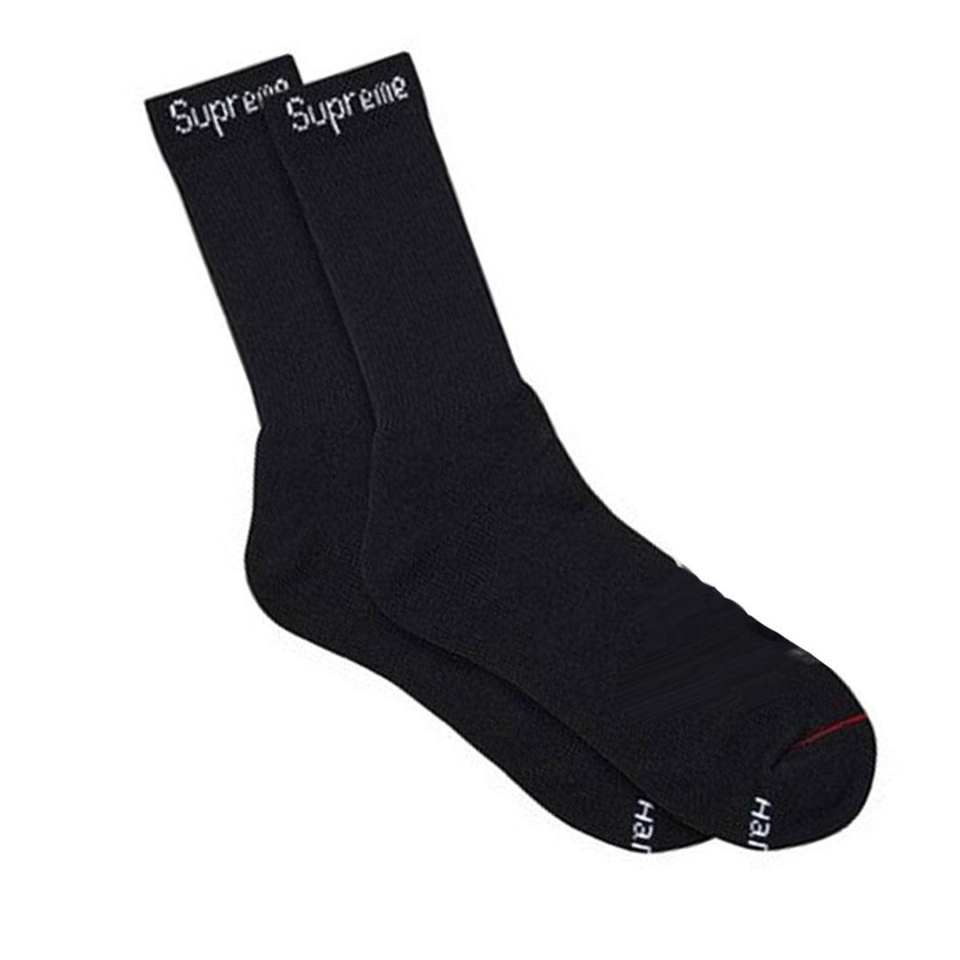Supreme x Hanes Crew Socks (Black) Pair