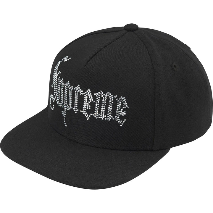 Rhinestone 5-Panel Hat (Black)