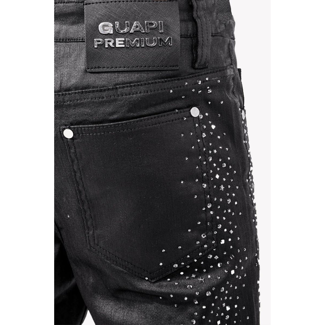 All Black Starry Sky Waxed Denim