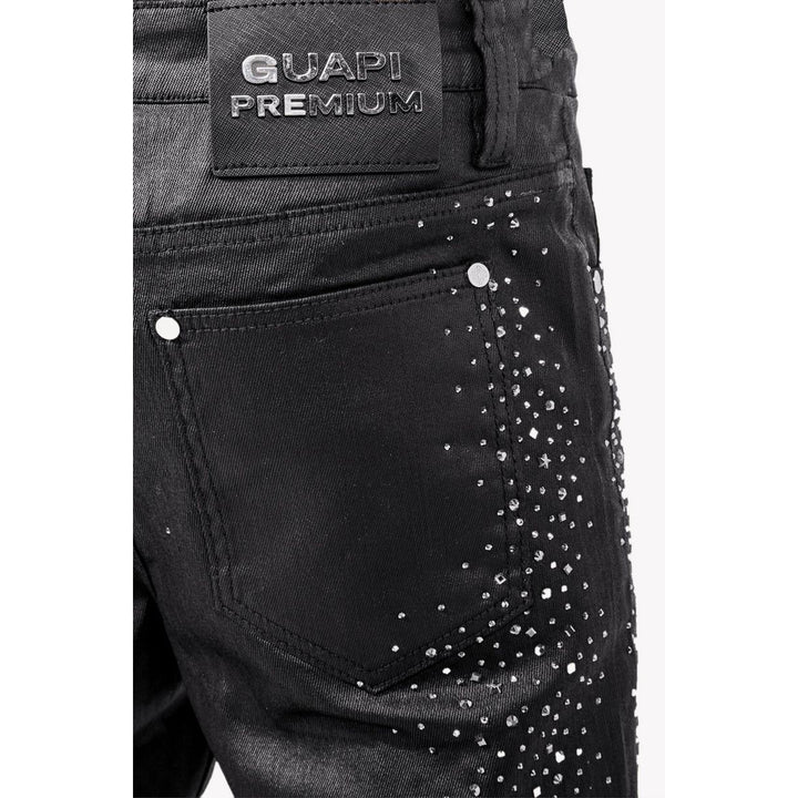 All Black Starry Sky Waxed Denim