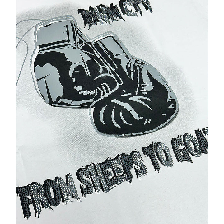 Fiesty Rhinestone Tee (White)