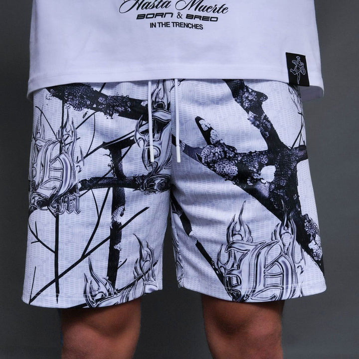 Chrome Camo Shorts (White)