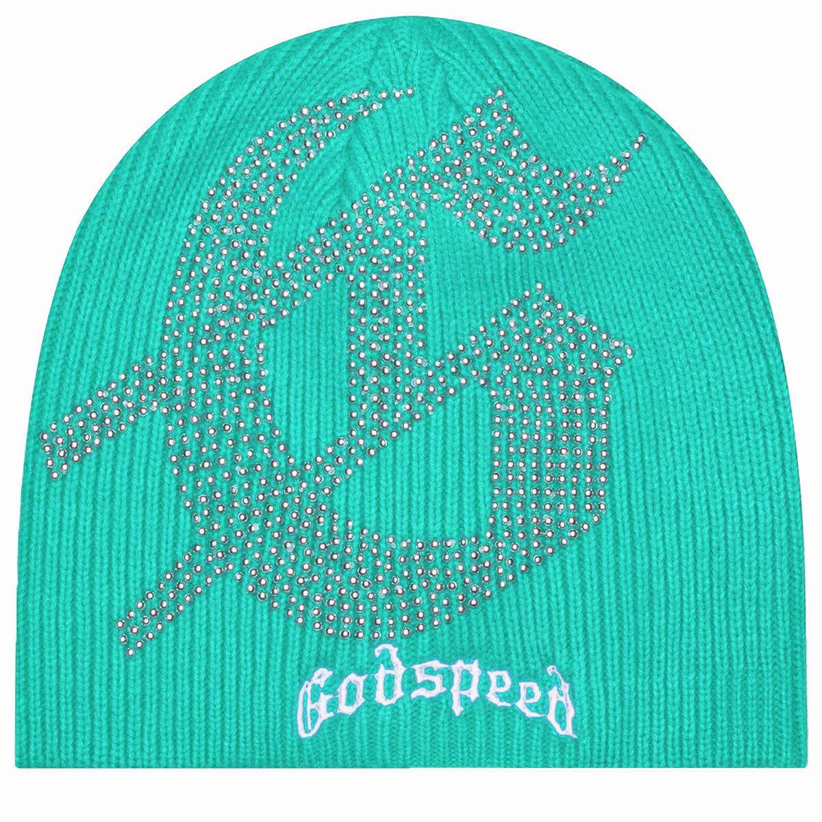 G Logo Studded Beanie (Teal) | Godspeed New York – Urban Street Wear