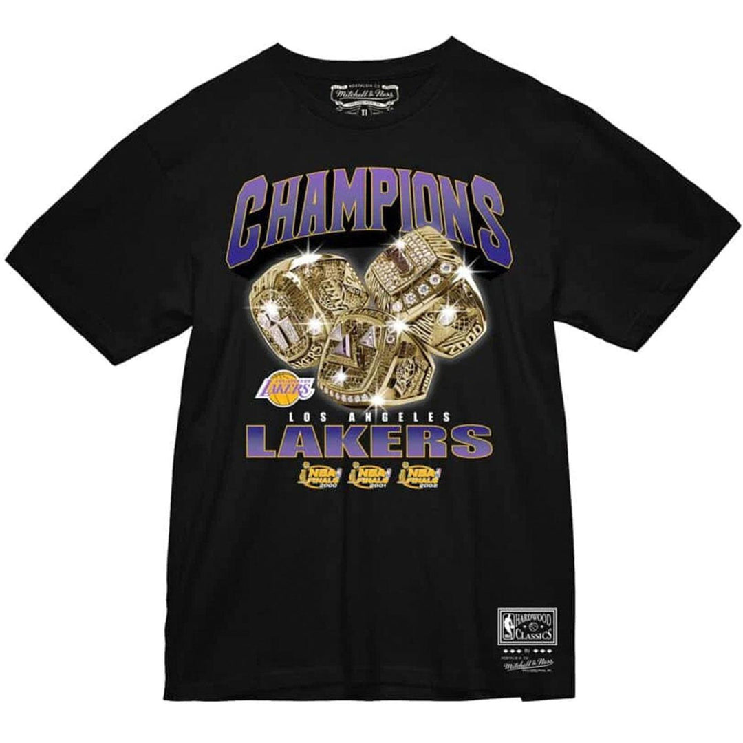 nba championship gear NBA Championship Rings Lakers Tee (Black) S