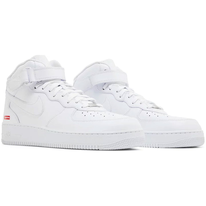 Supreme x Air Force 1 Mid 'Box Logo - Triple White'