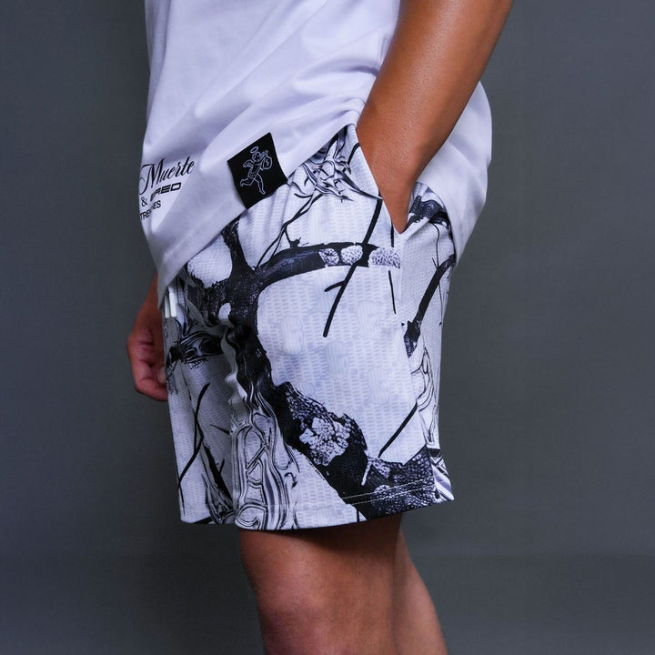 Chrome Camo Shorts (White)
