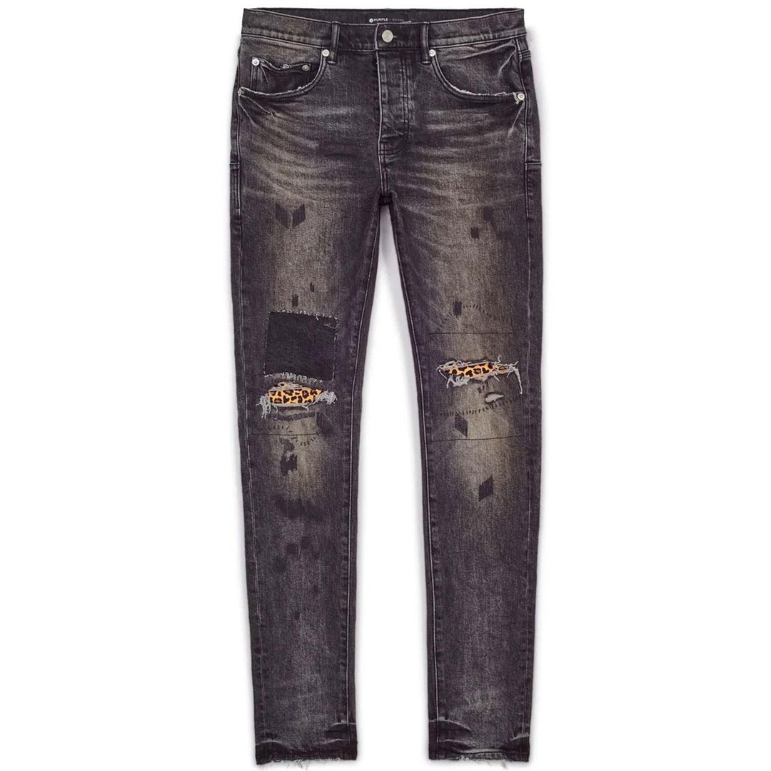 P001 Low Rise Skinny Jean (Black Animal Repair)