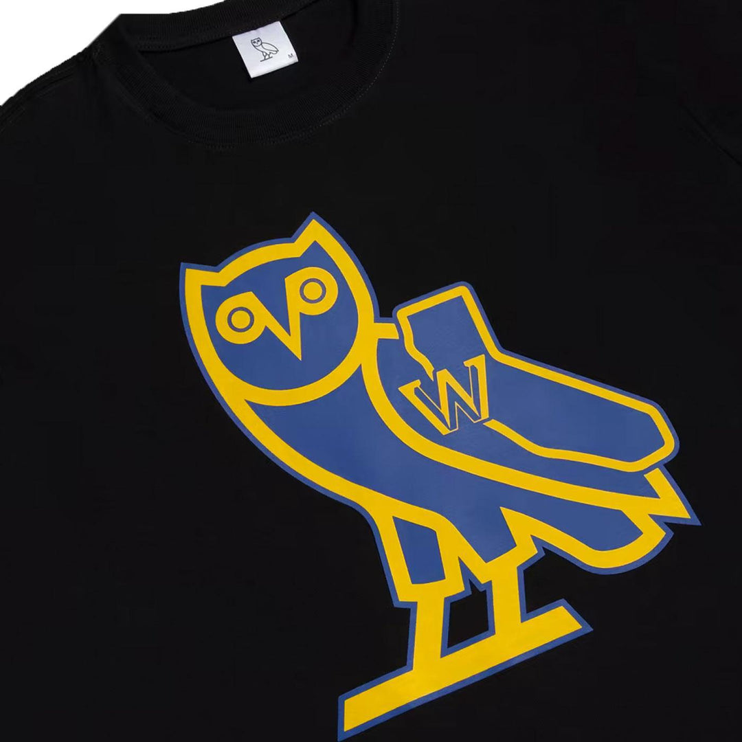 OVO® / NBA Golden State Warriors T-Shirt (Black) Detail | October's Very Own
