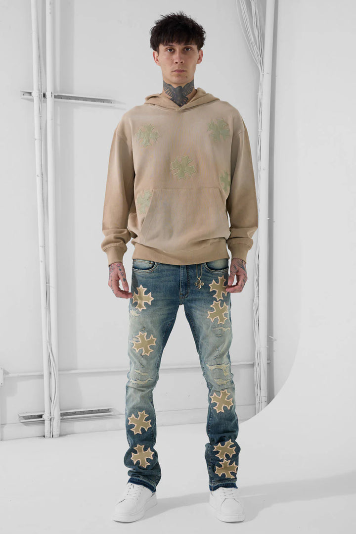 Super Skinny Stacked Eden Denim (Desert Storm)