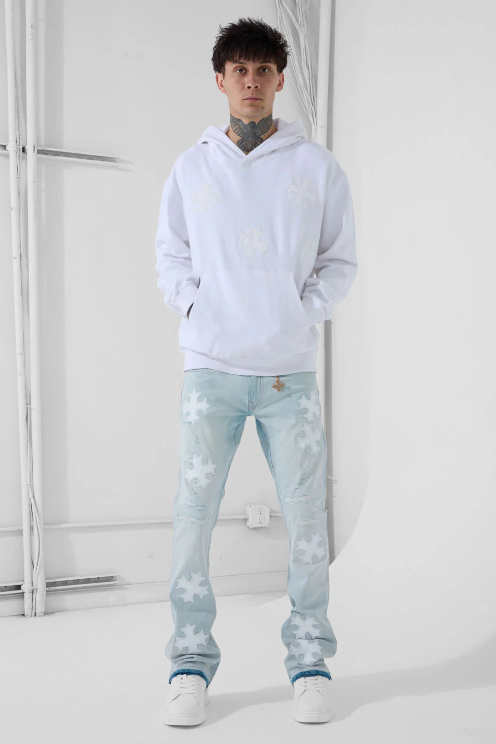 Super Skinny Stacked Eden Denim (Iced White)