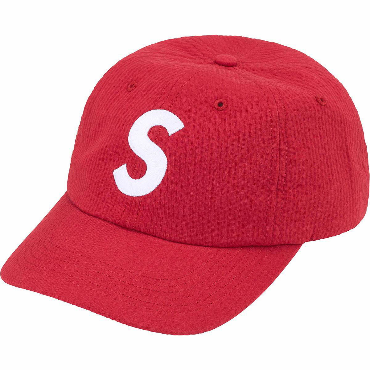 Seersucker S Logo 6-Panel Hat (Red)