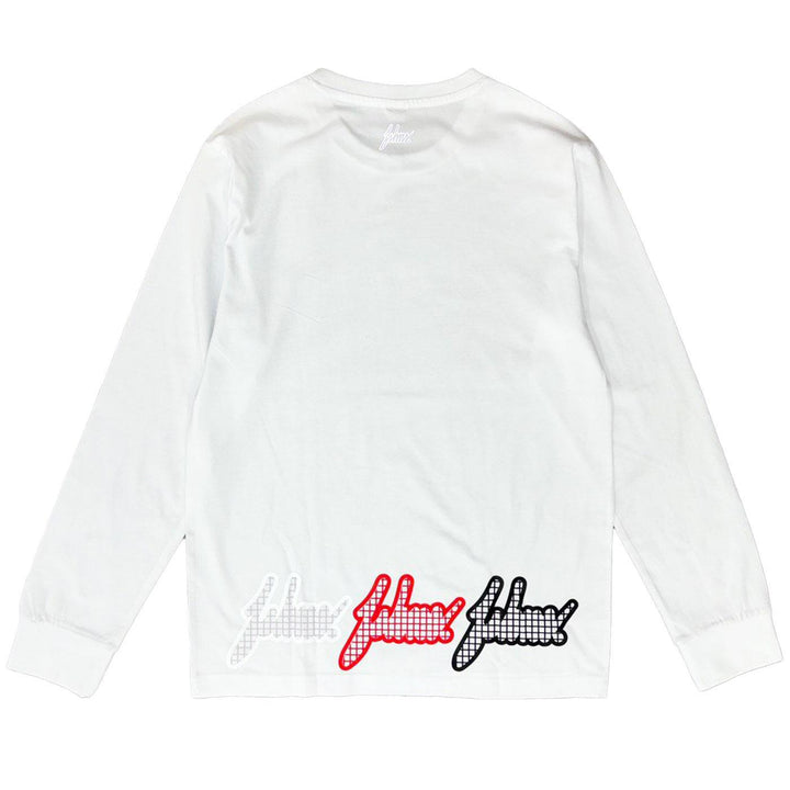 Logo Grill Long Sleeve Tee (White/Black/Red)