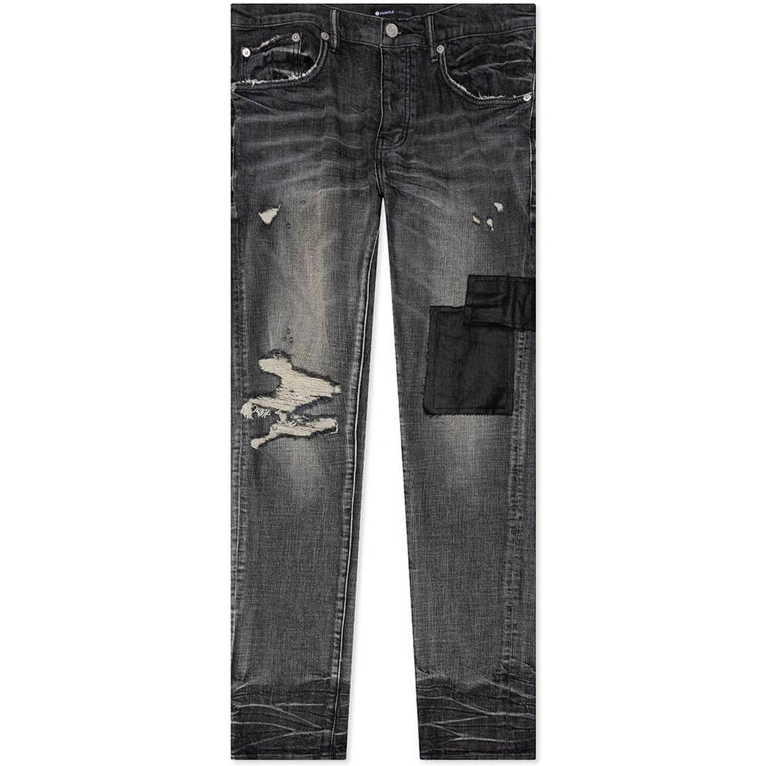 P001 Low Rise Skinny Jean (Grey Black Patch)