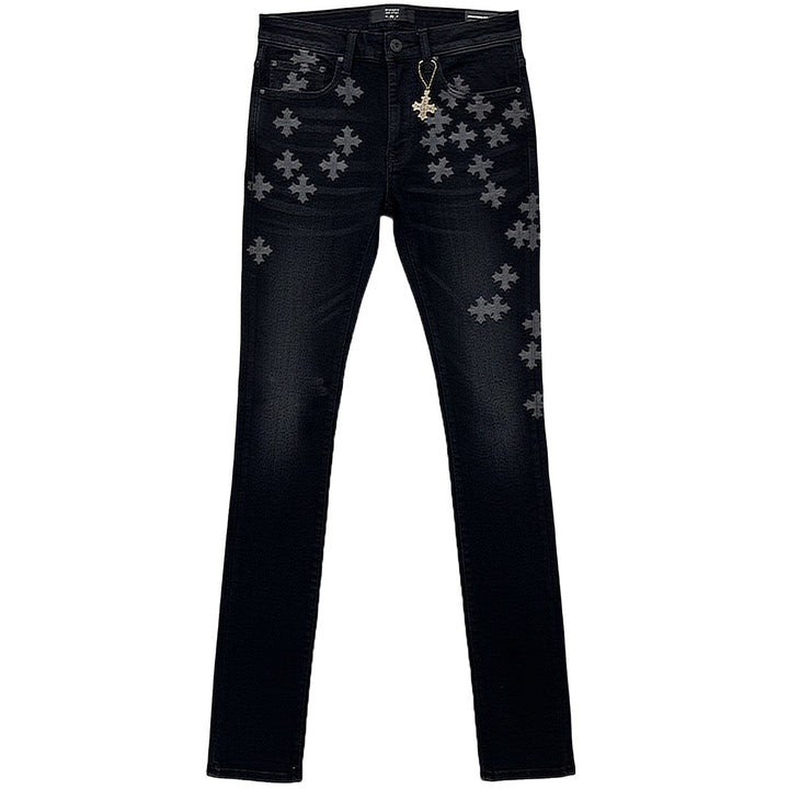 Super Skinny Stacked Paradise Denim (Black)