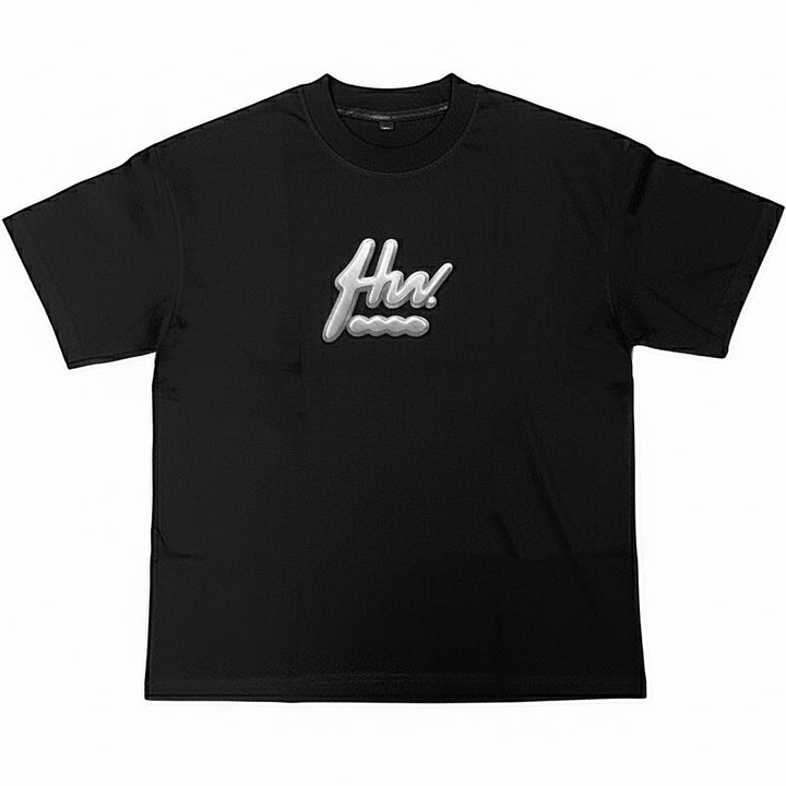 Alloy Silver Oversize Tee (Black)