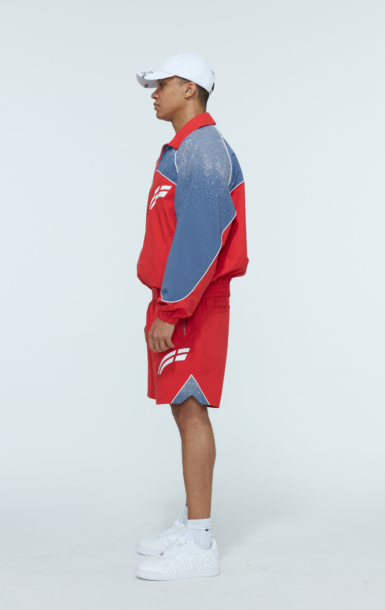 Astral Windbreaker (Cherry / Steel Blue)