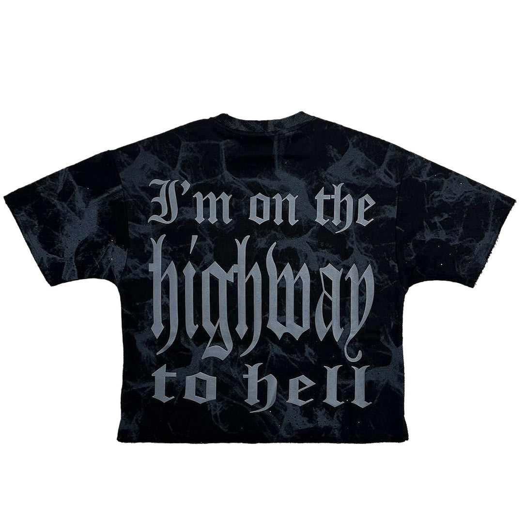 Hooked Cropped Tee (Black)