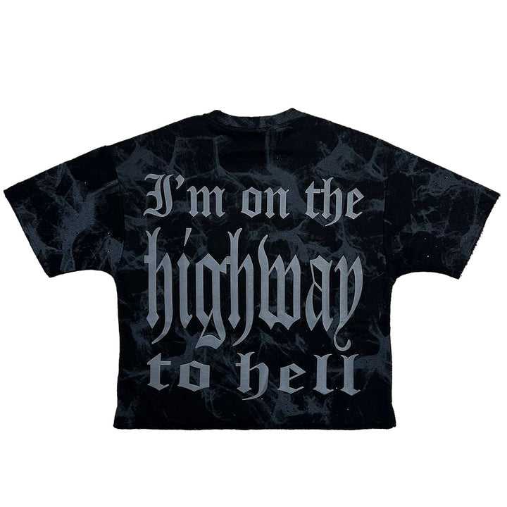 Hooked Cropped Tee (Black)