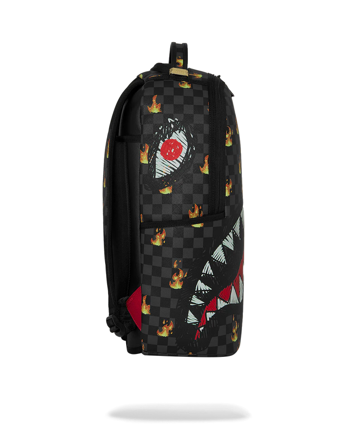 Scribble Fire Check Backpack