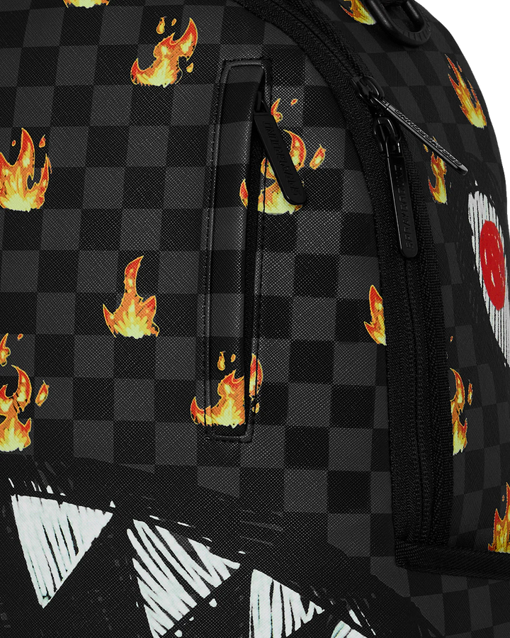 Scribble Fire Check Backpack
