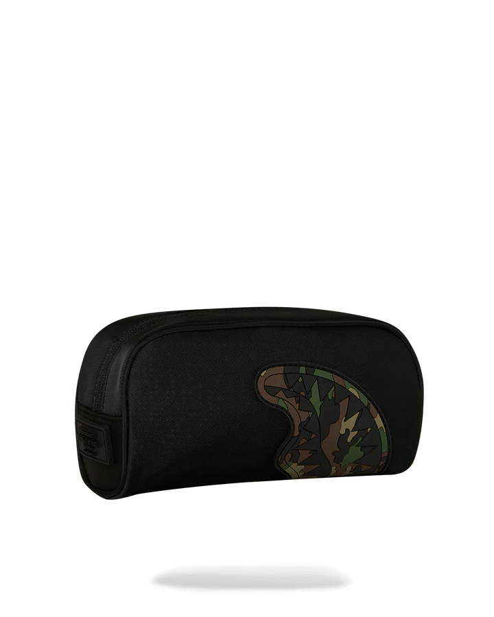 Shark Central Black Nylon Camo Embossed Shark Pouch