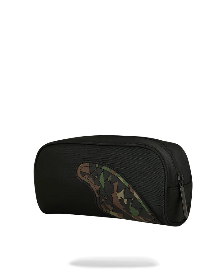 Shark Central Black Nylon Camo Embossed Shark Pouch